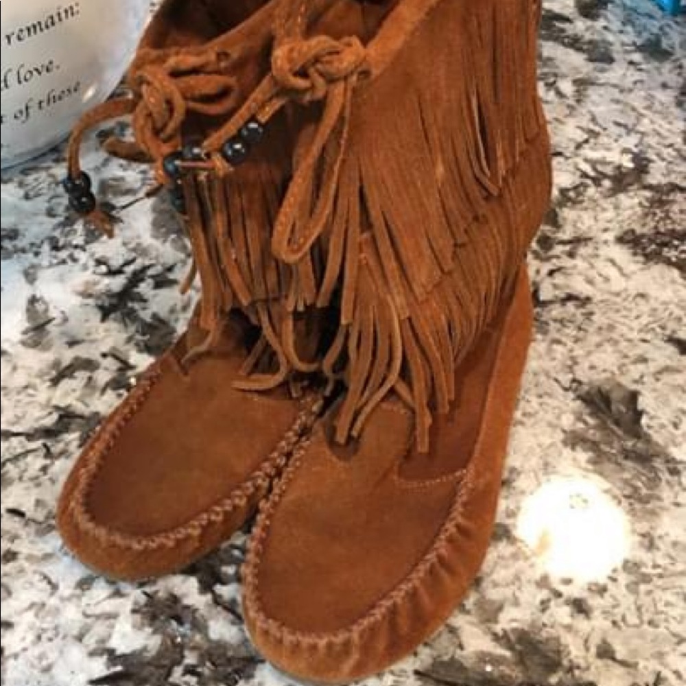 Minnetonka Fringe Boots